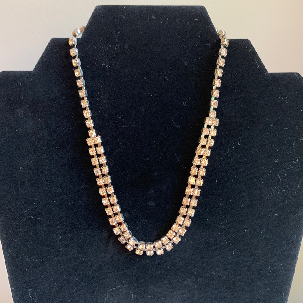 Vintage Rhinestone Choker Necklace
